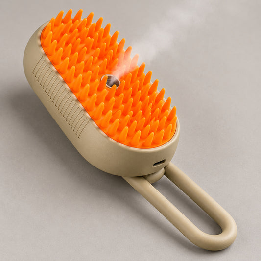 🧡 Brosse Vapeur | Coque Plastique | Toilettage | Maîtres | Picots Orange