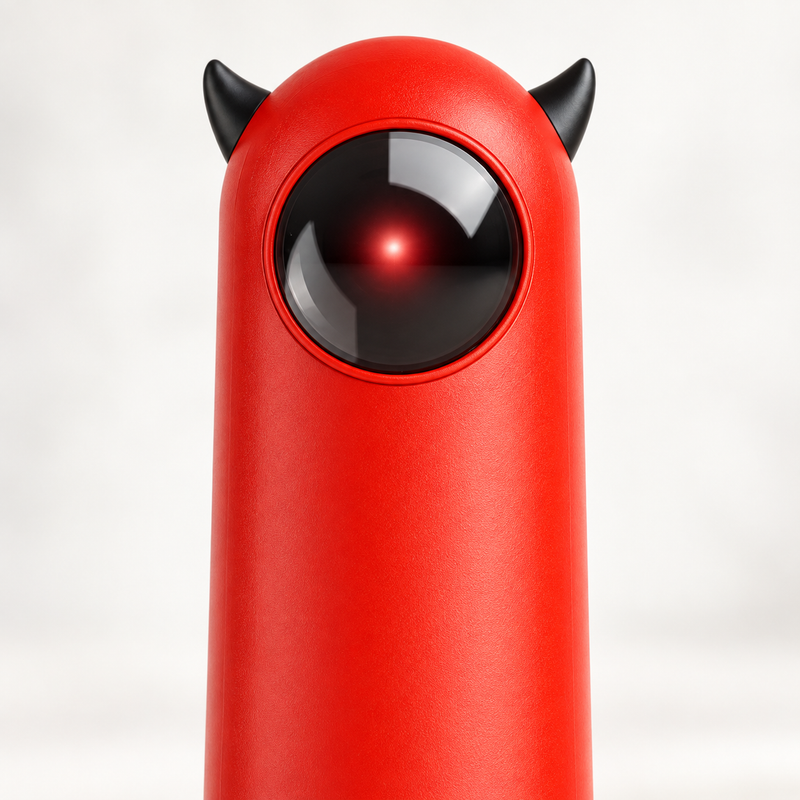 🎯 Jouet laser pour chat | Coque lisse | Maison | Fans de chats | Rouge vif