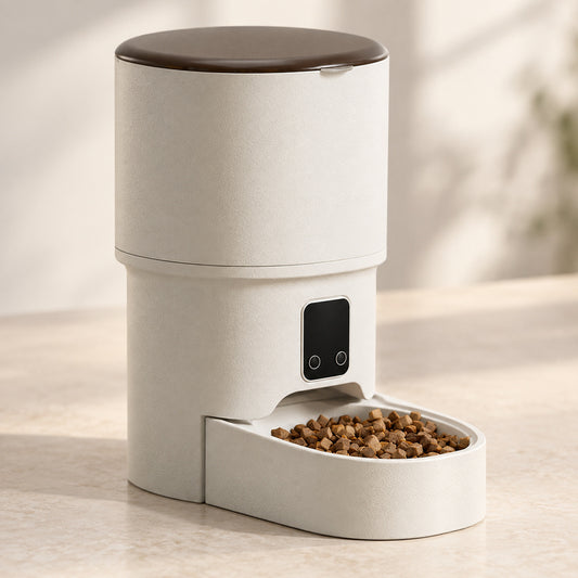 ⏰ Distributeur automatique | Plastique | Maison | Amoureux des chats | Ivoire épuré