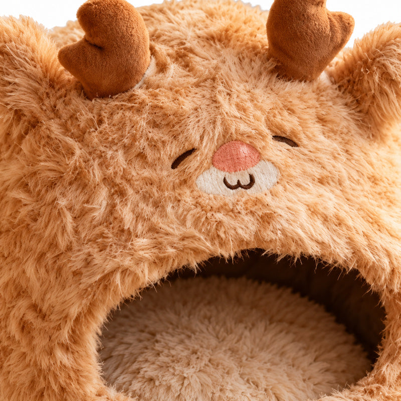 🦌 Niche pour chien | Peluche | Salon | Cynophiles | Renne adorable