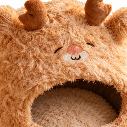 🦌 Niche pour chien | Peluche | Salon | Cynophiles | Renne adorable