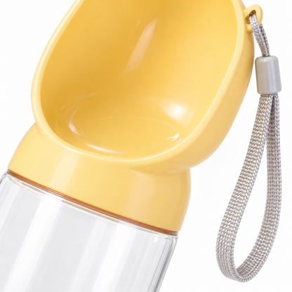 💦 Gourde pour Chien | Plastique | Balades | Maîtres | Jaune Pastel