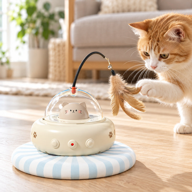 🐱 Jouet Interactif | Plastique | Salon | Maîtres Attentionnés | Plumes Suspendues