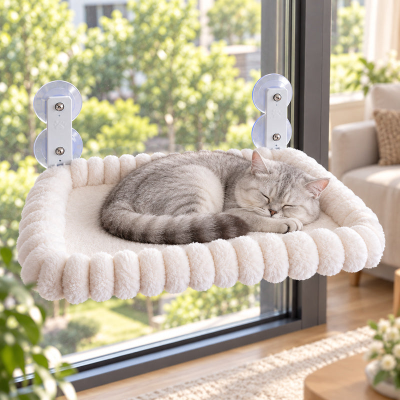 ☀️ Hamac pour chat | Textile doux | Fenêtre | Félinophiles | Nid panoramique