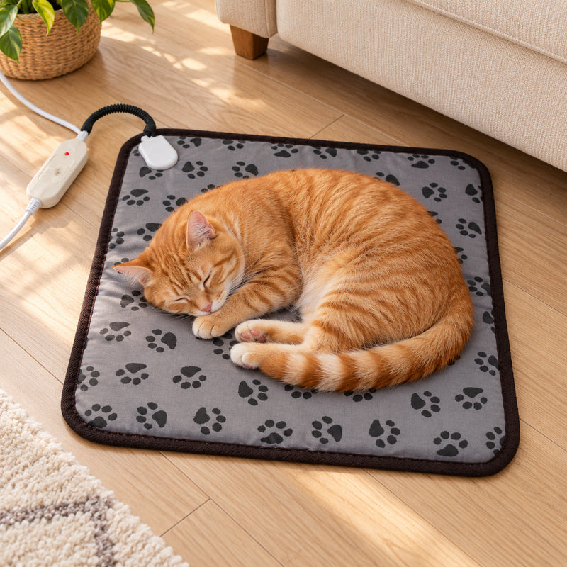 🐾 Tapis Chauffant | Textile | Salon | Maîtres | Motifs Pattes
