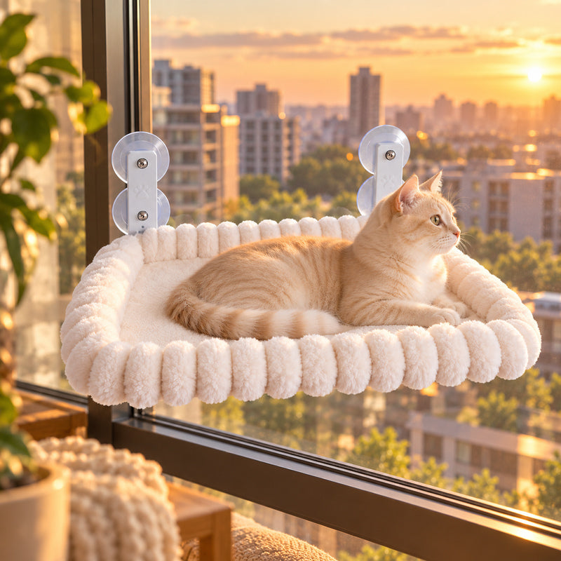 ☀️ Hamac pour chat | Textile doux | Fenêtre | Félinophiles | Nid panoramique