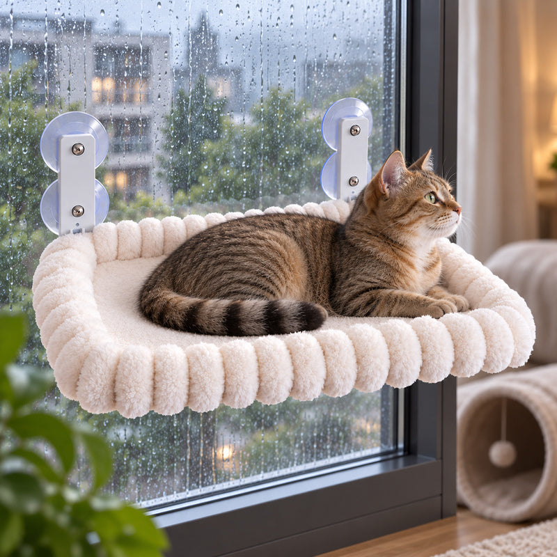 ☀️ Hamac pour chat | Textile doux | Fenêtre | Félinophiles | Nid panoramique