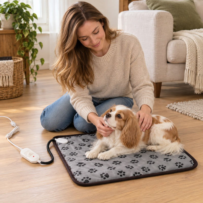🐾 Tapis Chauffant | Textile | Salon | Maîtres | Motifs Pattes