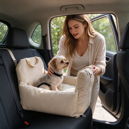 🚗 Siège auto chien | Textile | Voyages | Amis des chiens | Cocon beige